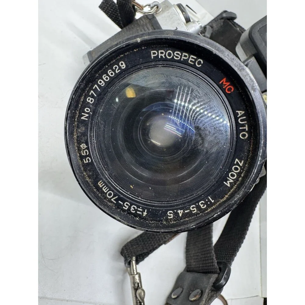 Pentax ASAHI K1000 Camera SLR 35mm W/ ProSpec 35-70mm f/3.5-4.5 Manual Focus Len